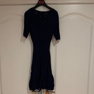 BCBG - Dark Blue Long Sleeve Dress with slip